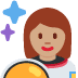 👩🏽‍🚀 woman astronaut: medium skin tone display on Twitter